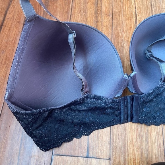 Torrid 46DDD Smoothing Push Plunge Up & Push Plunge Bras Lot Of 2 Black Gray - Picture 11 of 16
